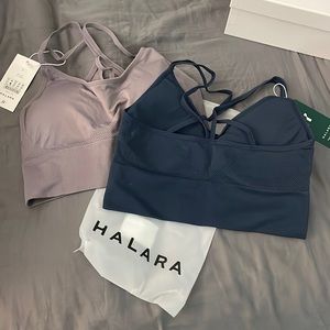 2 brand new, never worn sports bra tops from halara